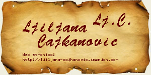 Ljiljana Čajkanović vizit kartica